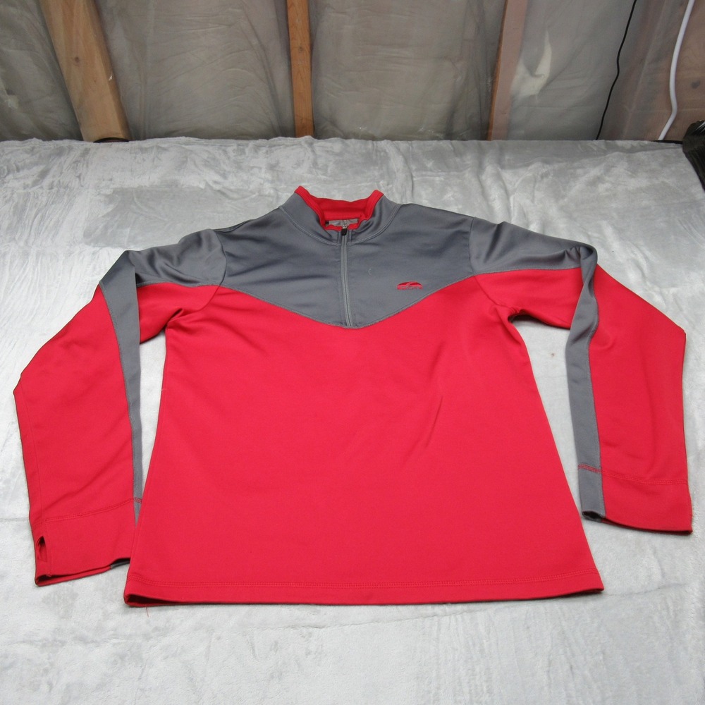 GoLite‎ Jacket Mens Medium Red 1/2 Zip Pullover Long Sleeve Lightweight Athletic